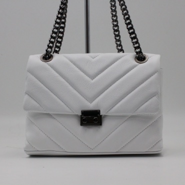 Сумка кросс-боди Genuine Leather натуральная кожа белый