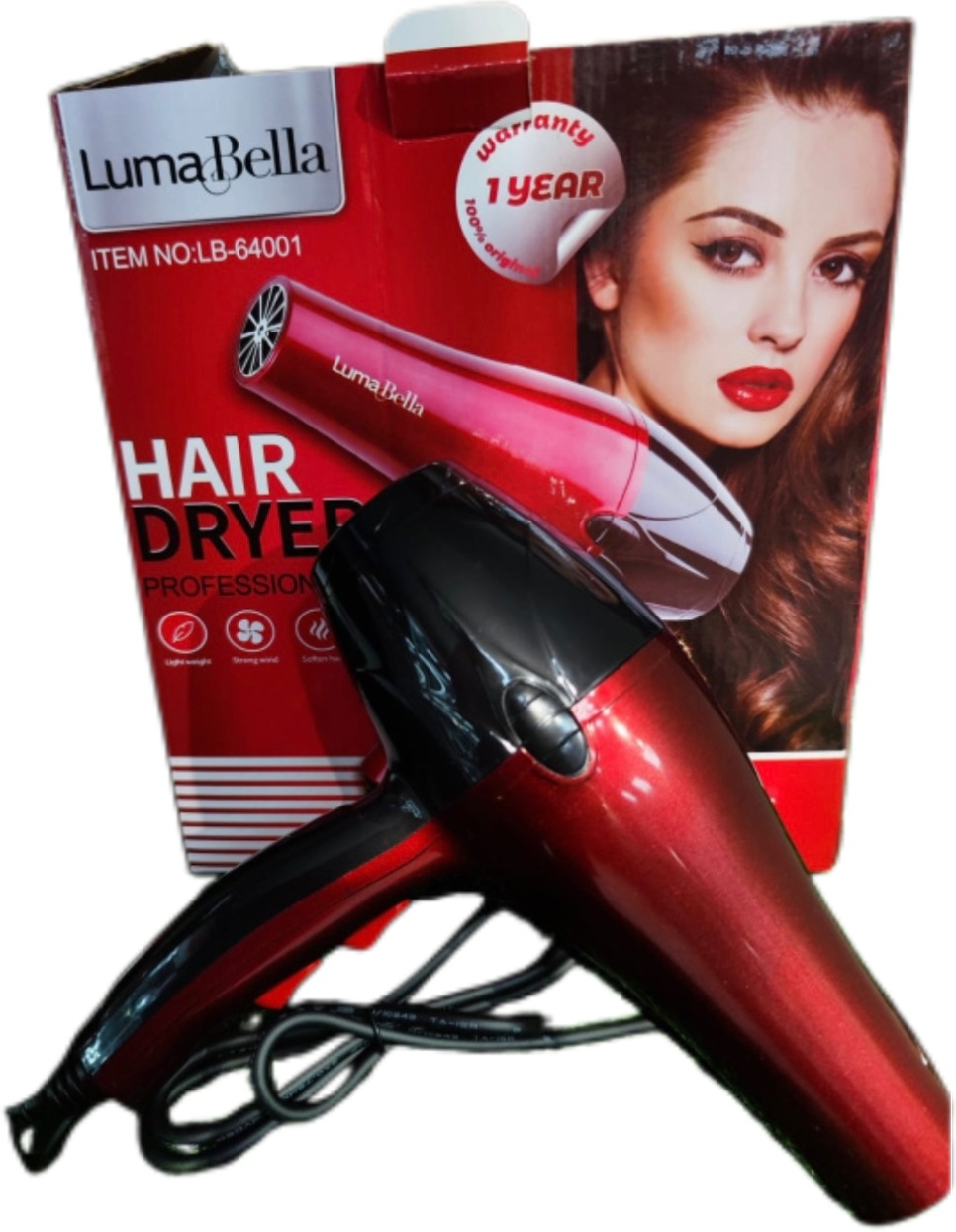 Luma Bella LB-64001 фен бордовый