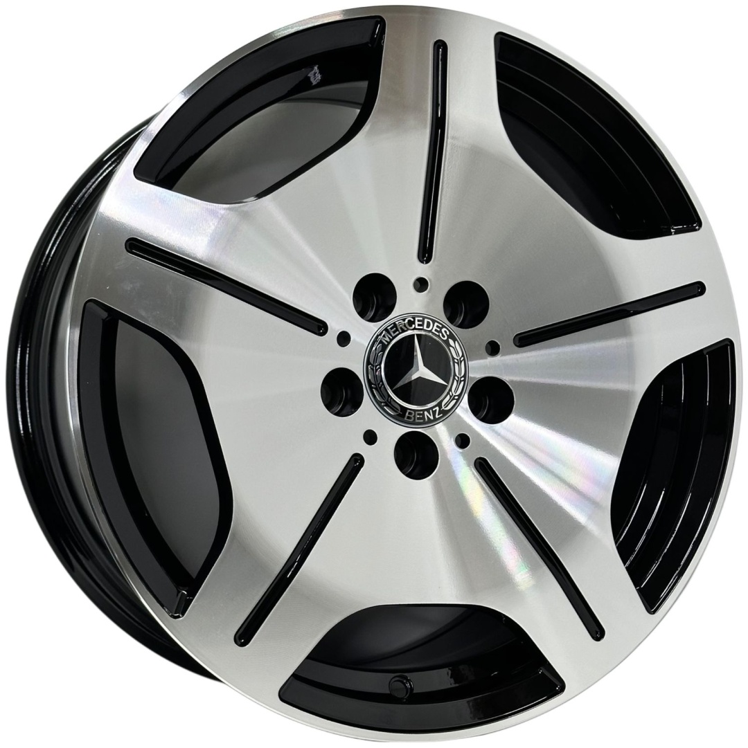 Yixing 0357WW 7.5x17/5x112 D66.5 ET35 4 диска черный, серебристый
