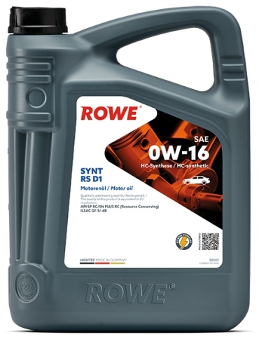 Синтетическое ROWE HIGHTEC SYNT RS D1 0W-16 4 л