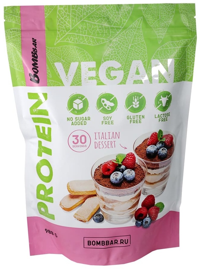 Купить Протеин BombBar Vegan Protein Итальянский десерт 900 г в Алматы ...