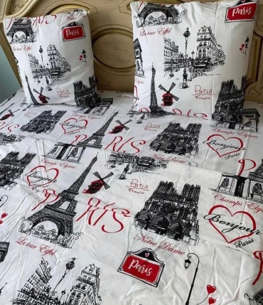 Комплект Туркменский текстиль Paris 2-спальный хлопок, : 65x65 см