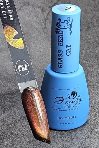 Family nails гель-лак GLASS BEAD №2 глянцевое 7 мл