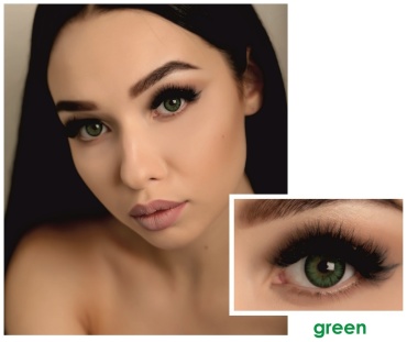 Контактные линзы Magic eye Green -7 кривизна 8.6 на полгода 2 шт