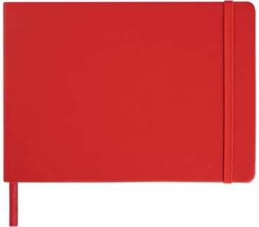 Скетчбук, слоновая кость 140 г/м2 210х148 мм, 80 л., КОЖЗАМ, резинка, BRAUBERG ART CLASSIC, красный, 113197