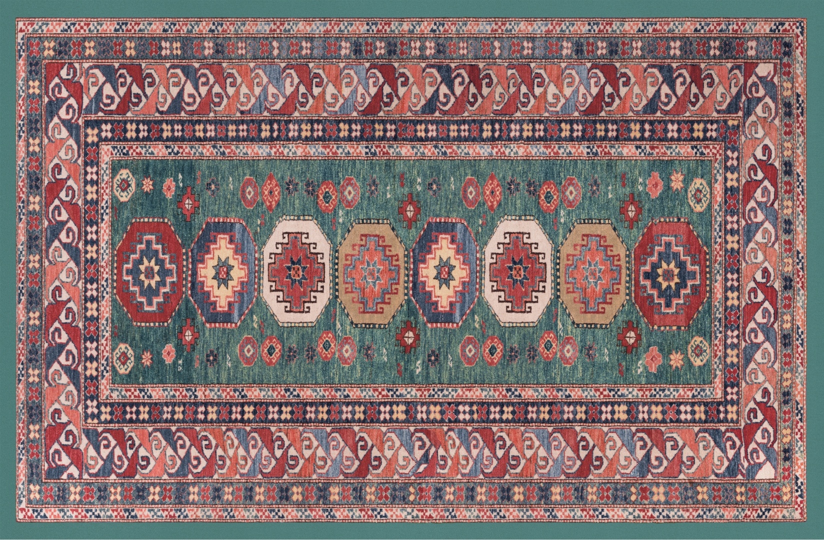 Ковер OEKO-TEX 200x314 см, безворсовый, Италия