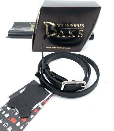 Ремень BAKS ACCESSORIES натуральная кожа 110 см черный