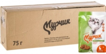 Мурчик кусочки в соусе кролик 75 г 35 шт