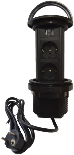 Розетка FGGP HGZ-601-2, черный
