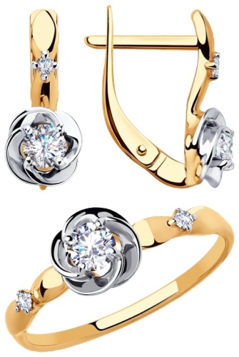 Diamant SET-51-110-00209-1_18 вес 4.47 г золото, фианит