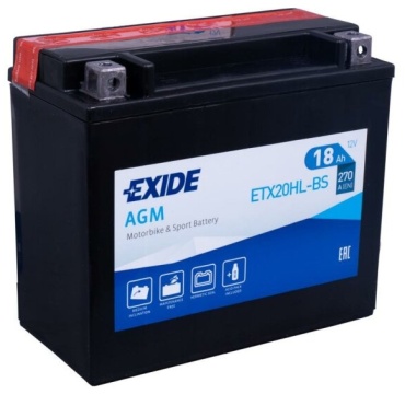 EXIDE ETX20HL-BS AGM 18 Ач обратная