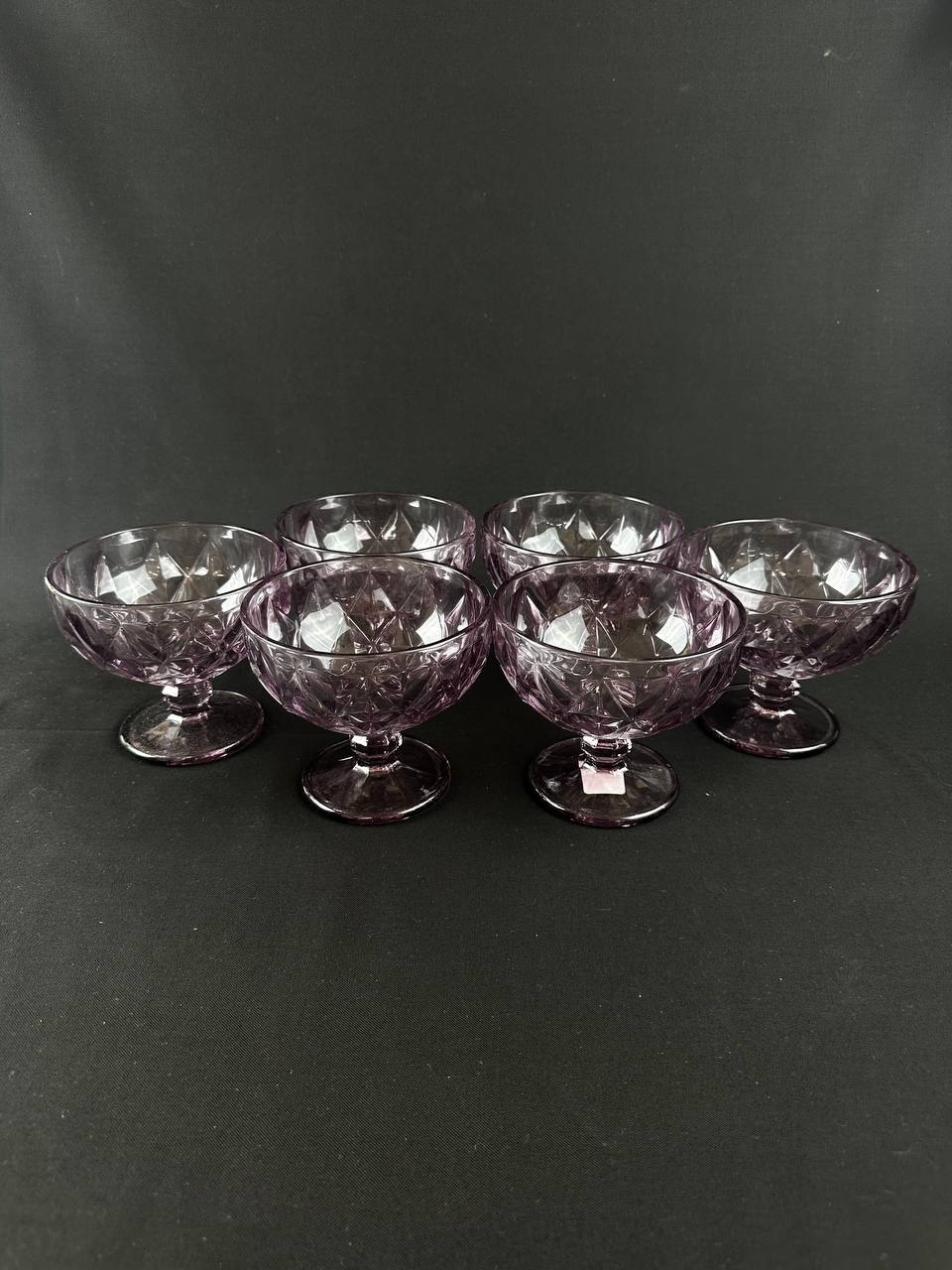 ROYAL CROWN креманка F204 фигурная 6 шт, стекло