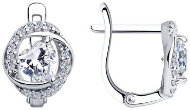 Серьги SOKOLOV EAR-SO-925-058847 вес 2.41 г серебро, фианит