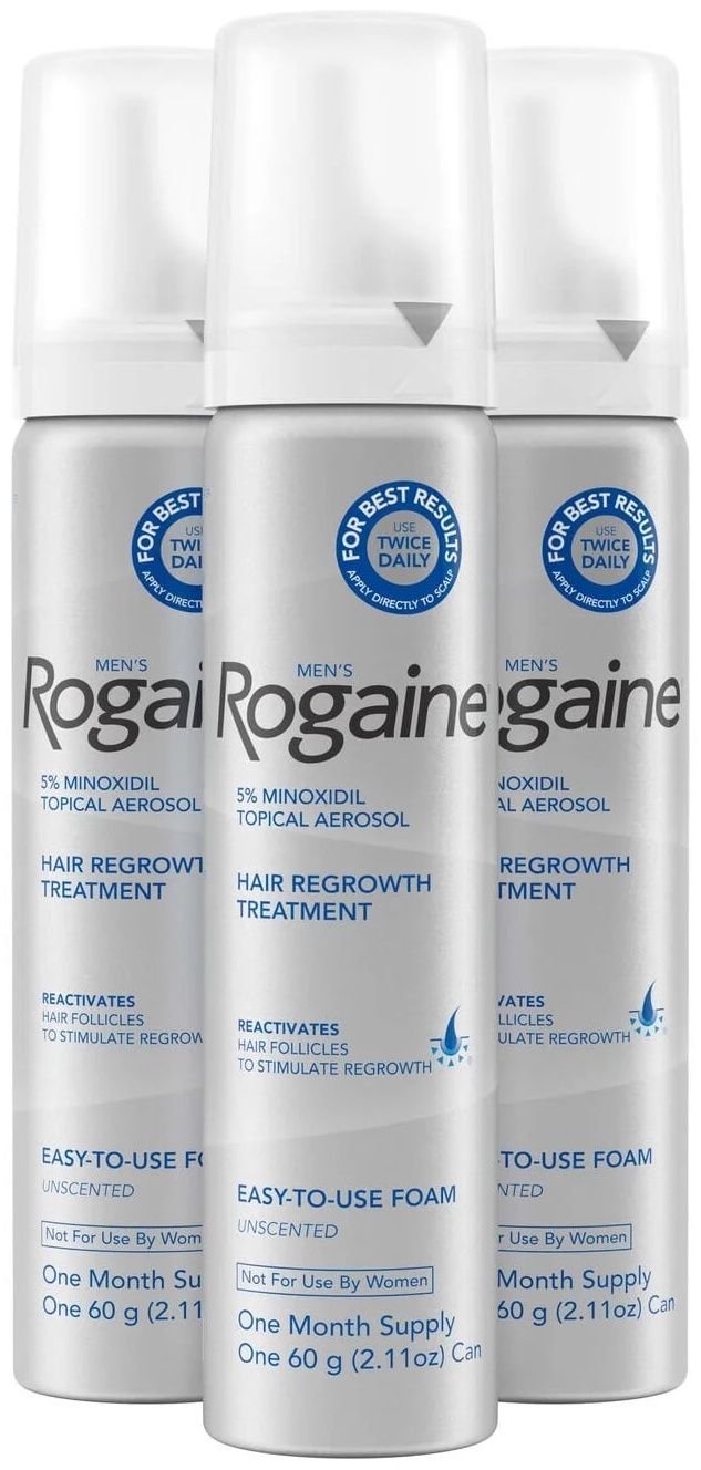 Rogaine Minoxidil 5% Foam пенка 3 шт по 60 мл