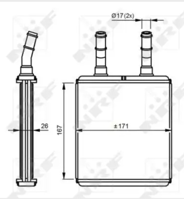ZentParts радиатор печки Z19725