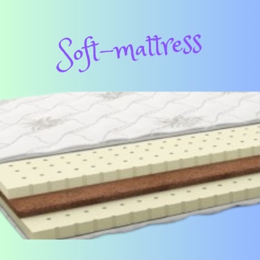 Топпер Soft-mattress Topper 2 Latex 1 Kokos comfort, 120x220x3 см
