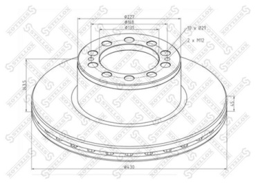 Диски Stellox передние 85-00824-SX