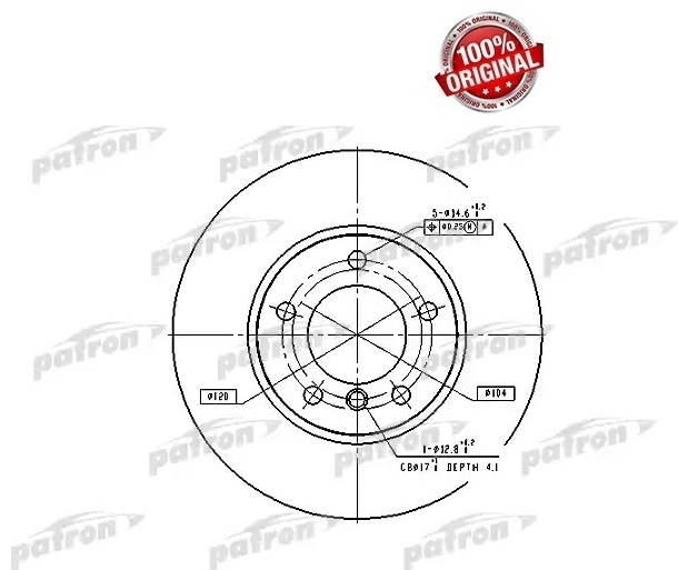 Диски PATRON передние PBD2769
