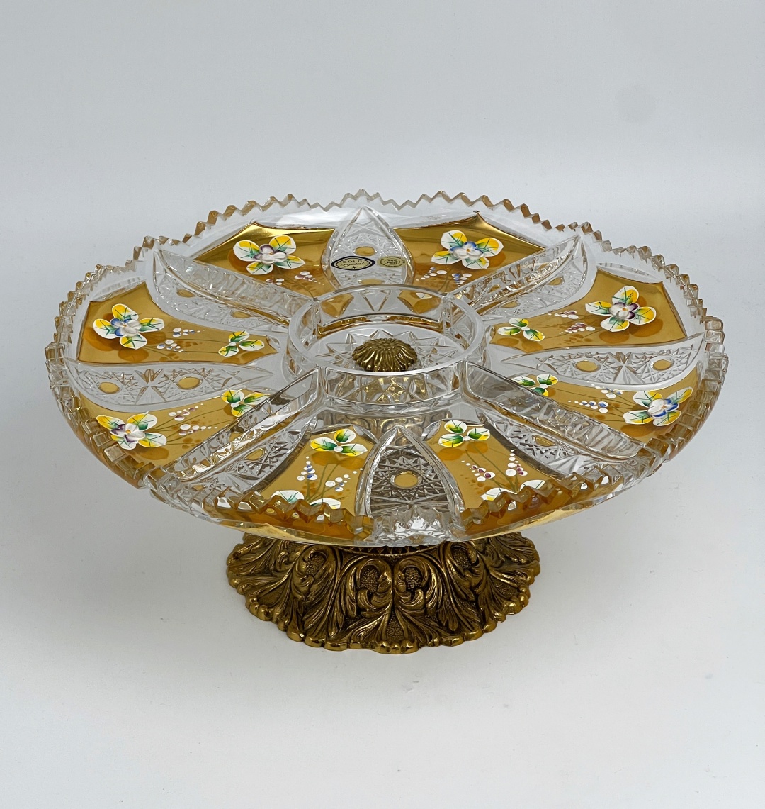 Блюдо Gold Crystal 30х30 см, хрусталь, 1 шт