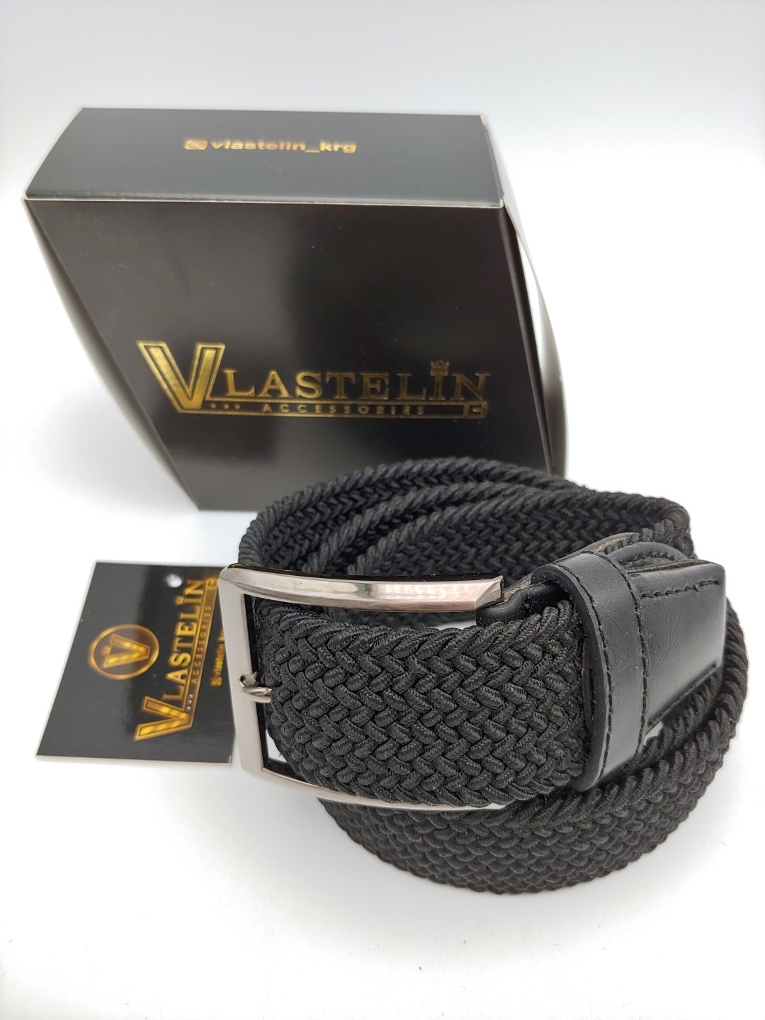 Ремень Vlastelin текстиль 105 см черный