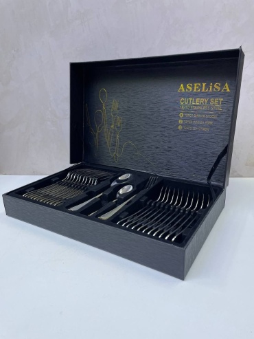 Набор столовых приборов ASELISA 36 шт, серебристый 828715