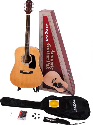 Гитара акустическая ARIA AGPN-003 Acoustic Gtr. Package Natural коричневый
