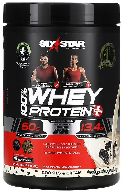 Купить Протеин SIX STAR Elite Series, 100% Whey Protein Plus шоколад в ...