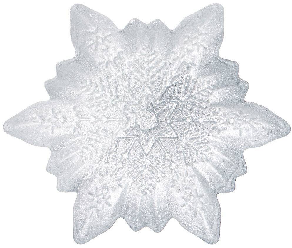 Блюдо АКСАМ SNOW CRISTAL 17х17 см, стекло, 1 шт