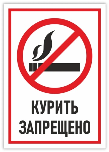 Табличка Курить запрещено 30x21 см