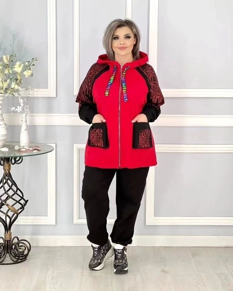 Спортивный костюм She's красный