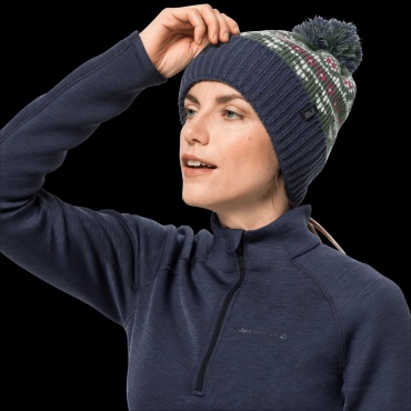 Шапка Jack Wolfskin размер 52, зеленый, мультиколор