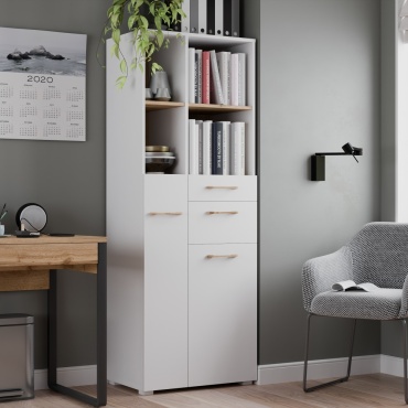 Распашной шкаф Loft Empire SLE23, 64.4x174.6х41.6 см, белый