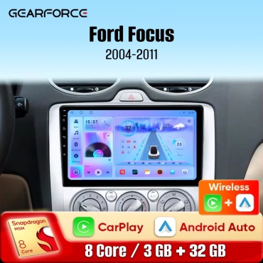 GearForce MDK Ford Focus 2004-2011 3gb+32gb + камера заднего вида в штатное место