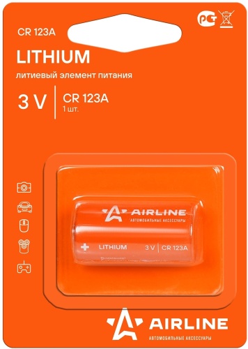 Батарейка CR123A AIRLINE 1 шт