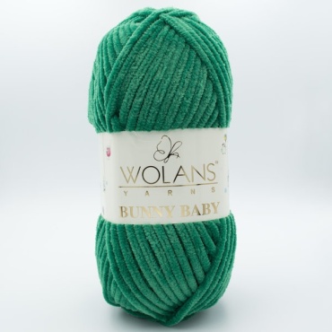 Моток WOLANS Bunny Baby 100-26 зеленый 120 м 100 г