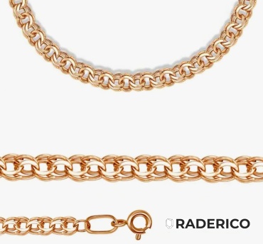 Raderico 2WR75G505022 длина 3.73 см, вес 3.73 г золото, плетение бисмарк