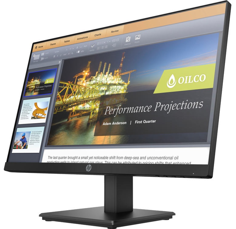 Монитор 21.5" HP P224 5QG34AA черный