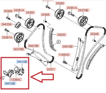 Hyundai натяжитель цепи SDK-244103CGA3