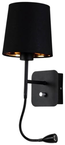 Бра настенный Crystal Lux LED, черный, золотистый
