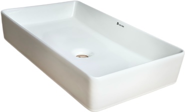 Раковина KENISI 142 накладная прямоугольная 610х33.50 см, керамика