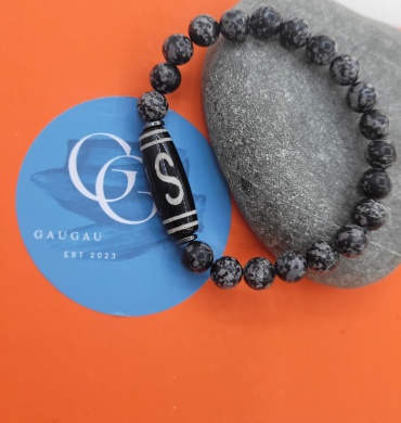 GAUGAU длина 19 см натуральная кожа, обсидиан