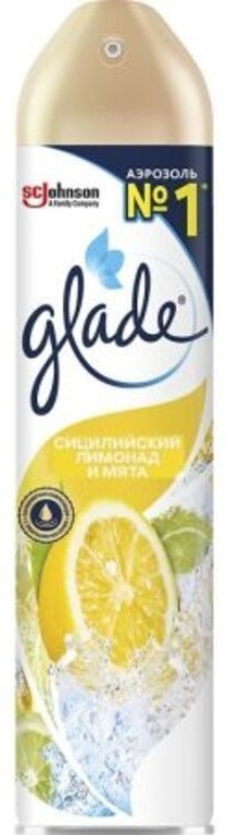Glade аэрозоль Сицилийский лимонад и мята 300 мл интерьерный (для комнат и гостиной)