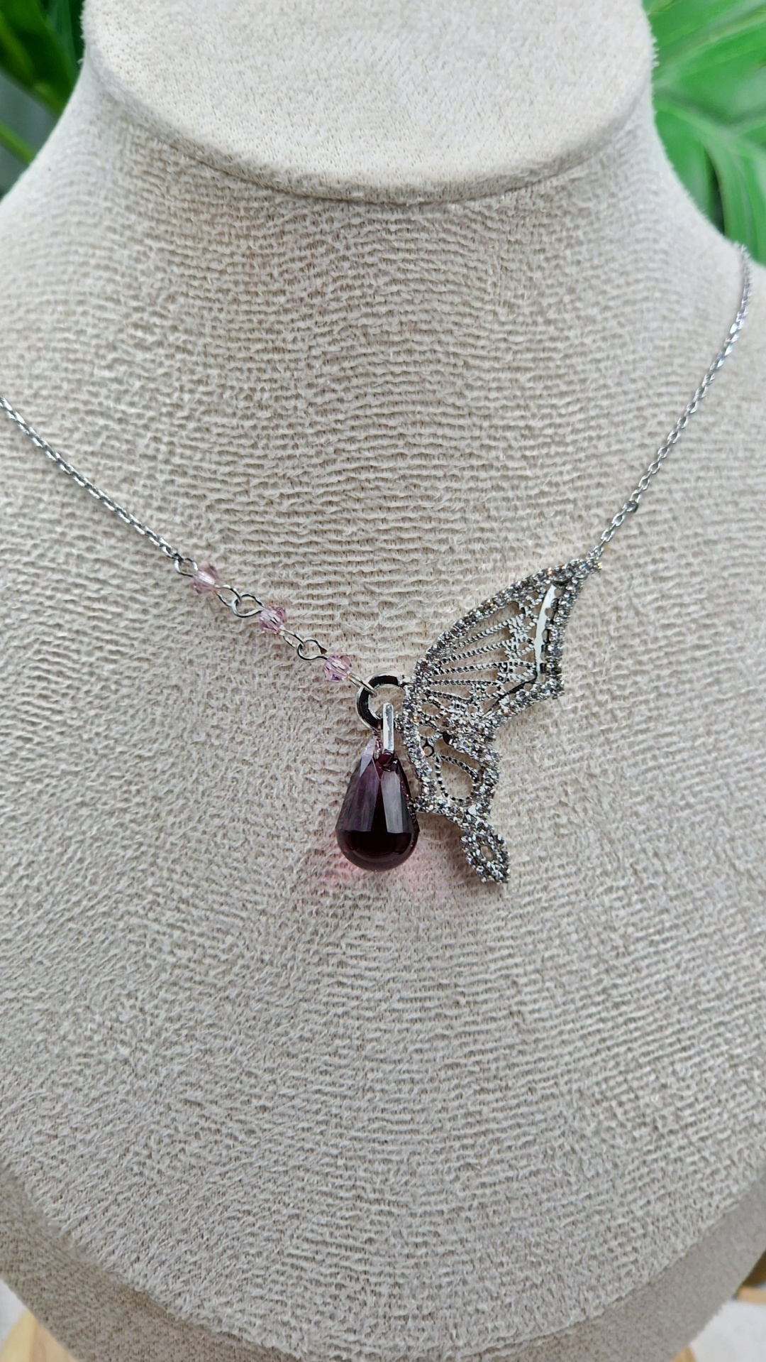 Подвеска медь, кристаллы Swarovski, фианит