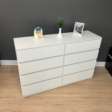 Комод Stool Group Oльвия, 130x37x85 см, белый