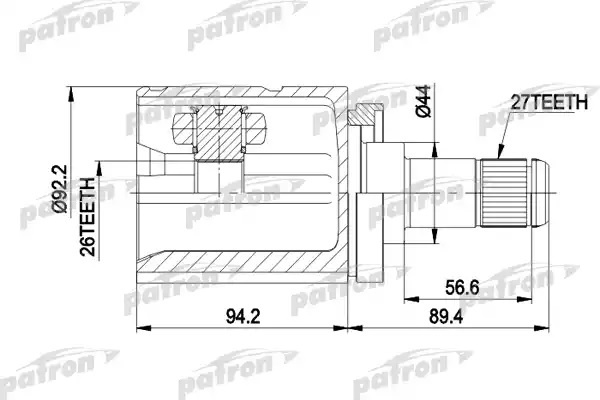 PATRON шрус PCV5003