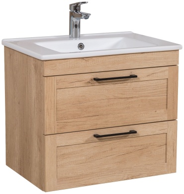 Тумба с раковиной AQUARODOS M-INARI-65-KN-OAK-NEBRASKA, 65x56x45 см, мультиколор