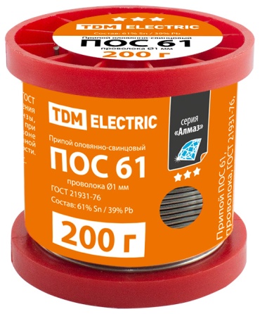 TDM ELECTRIC мягкий (легкоплавкий) проволока без флюса D 1 мм 200 г, SQ1025-0314