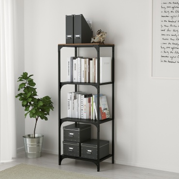 Стеллаж напольный IKEA, 51x36x136 см, черный