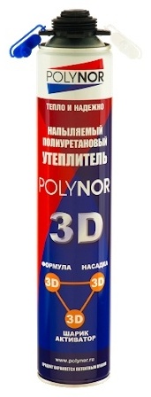 Напыляемый утеплитель Polynor 3D 1000 мл