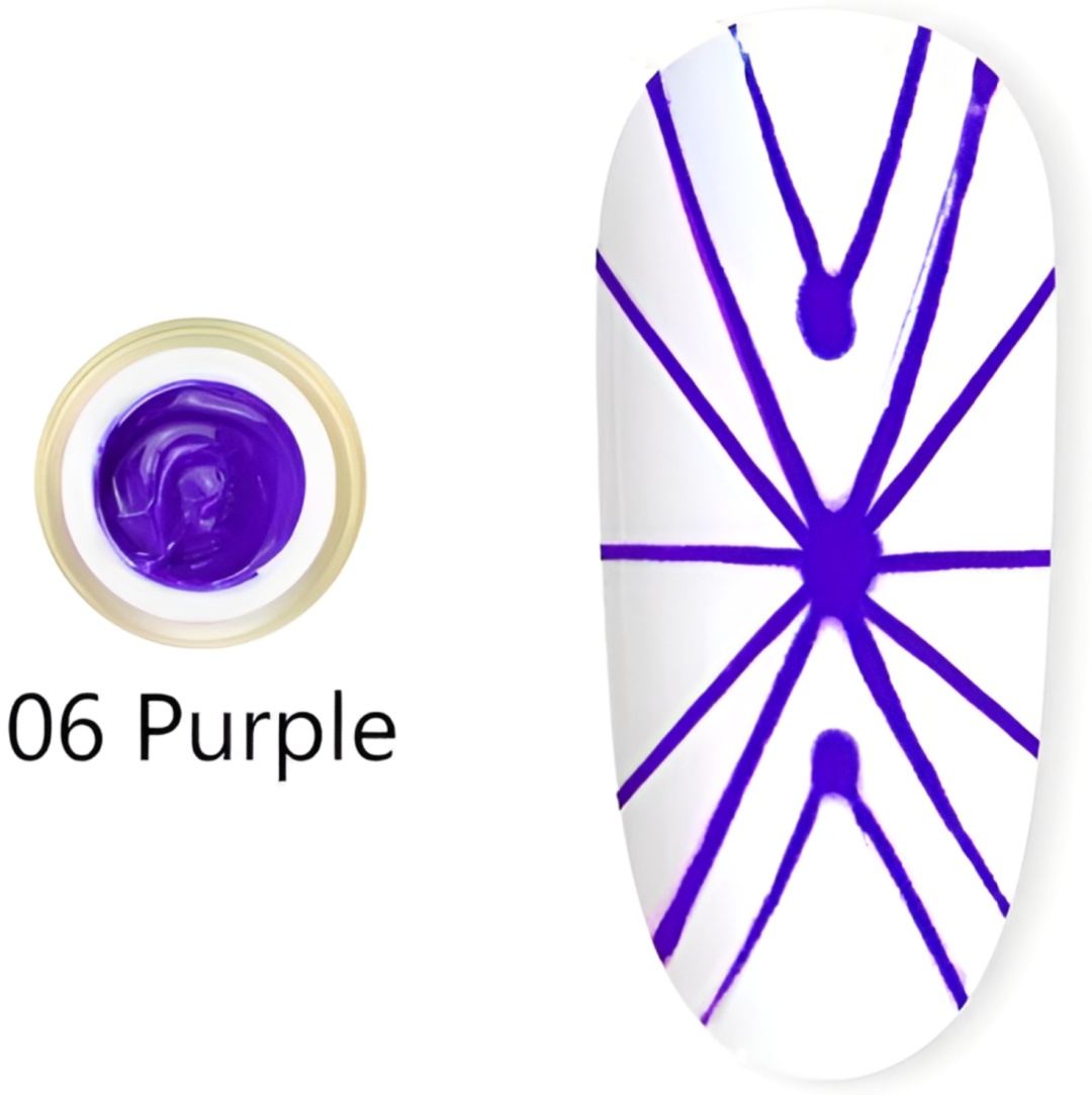 CANNI гель для дизайна Гель-паутинка #06 Spider gel Purple 8 мл
